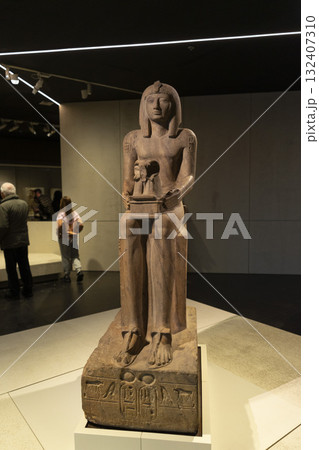 Statue of Pharaoh on display at the National Gallery of Victoria in Melbourne, Australia 132407310