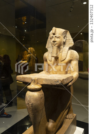 Statue of Pharaoh on display at the National Gallery of Victoria in Melbourne, Australia Statue of Pharaoh on display at the National Gallery of Victoria in Melbourne, Australia 132407312