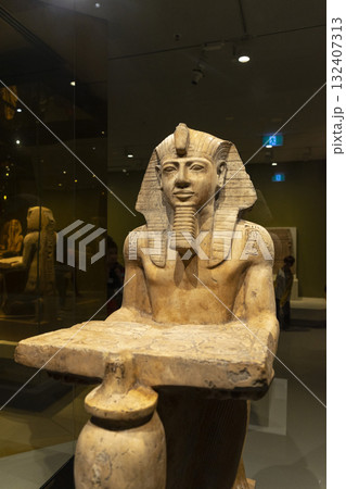 Statue of Pharaoh on display at the National Gallery of Victoria in Melbourne, Australia Statue of Pharaoh on display at the National Gallery of Victoria in Melbourne, Australia 132407313