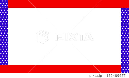 カラフルでかわいいドットのリボンのフレーム背景 カラフルでかわいいドットのリボンのフレーム背景 132409475