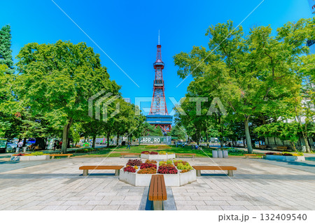 北海道 札幌市 大通公園 さっぽろテレビ塔 北海道 札幌市 大通公園 さっぽろテレビ塔 132409540