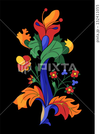 Graphic medieval plant Graphic medieval plant 132411055