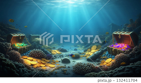 海底に眠る財宝 海底に眠る財宝 132411704