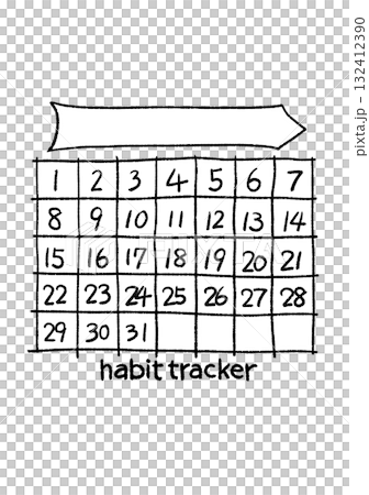 シンプルなハビットトラッカー 132412390