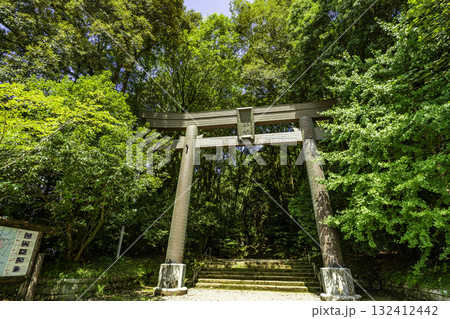 高千穂　槵觸神社　鳥居　宮崎県高千穂町 132412442