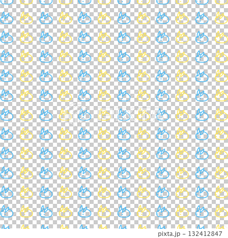 Blue and yellow snow rabbit background material Blue and yellow snow rabbit background material 132412847