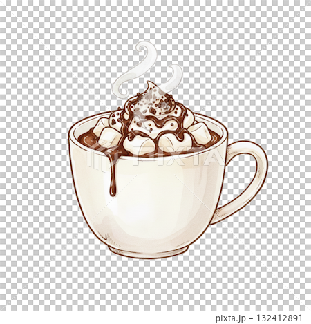 Winter hot drink (hot chocolate) 132412891