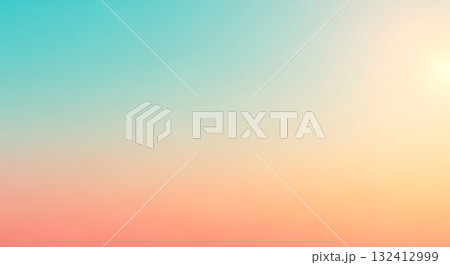 Dreamy pastel gradient blending turquoise and peach tones for a soft, vibrant sunset effect perfect for serene backdrops and calming designs Dreamy pastel gradient blending turquoise and peach tones for a soft, vibrant sunset effect perfect for serene backdrops and calming designs 132412999