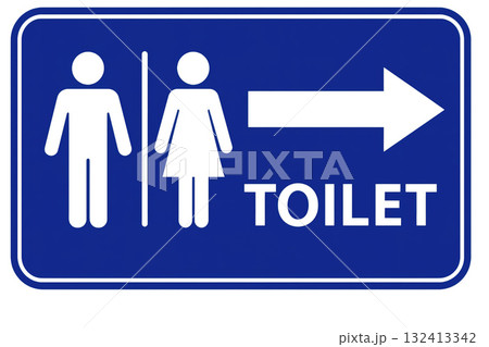 Toilet sign with male and female symbols Toilet sign with male and female symbols 132413342