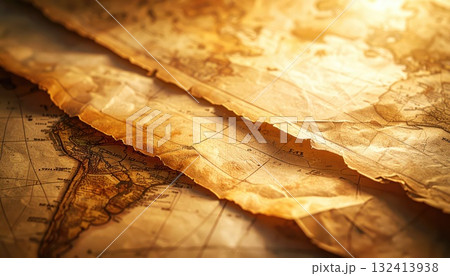 《AI画像》古い宝の地図 《AI画像》古い宝の地図 132413938