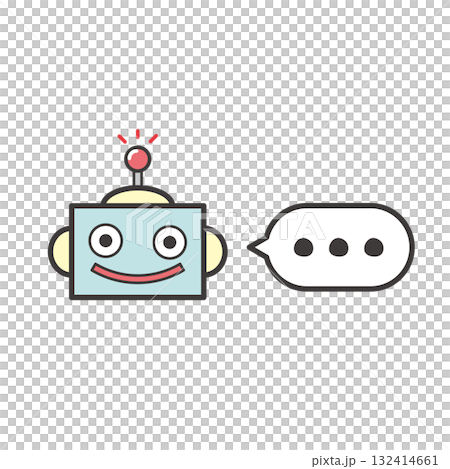 Illustration of a robot muttering something Illustration of a robot muttering something 132414661