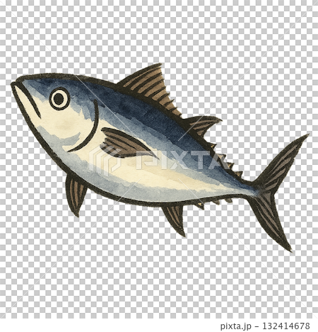 Simple hand-drawn tuna illustration Simple hand-drawn tuna illustration 132414678