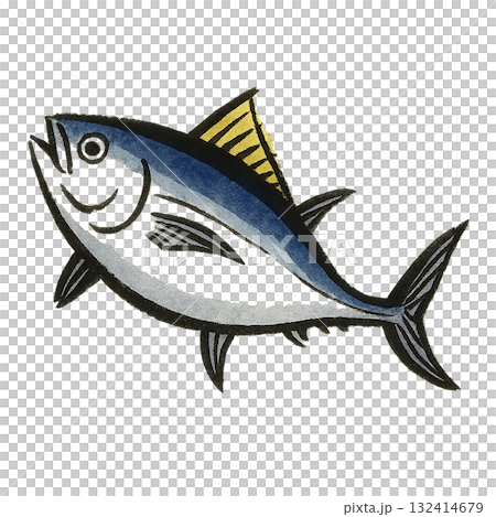 Simple hand-drawn tuna illustration Simple hand-drawn tuna illustration 132414679