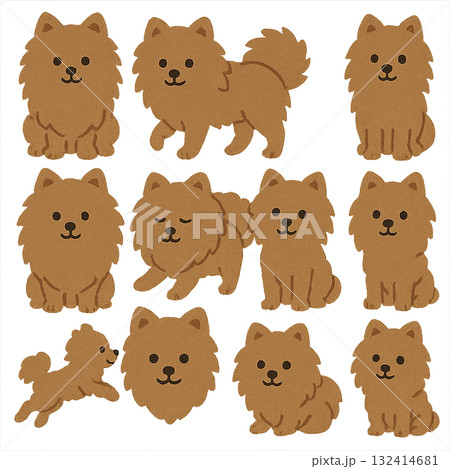 かわいい動物のイラストセット 132414681
