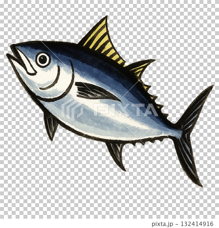 Simple hand-drawn tuna illustration Simple hand-drawn tuna illustration 132414916