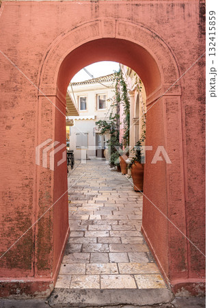 The charming town of Gaios on the island of Paxos 132415859