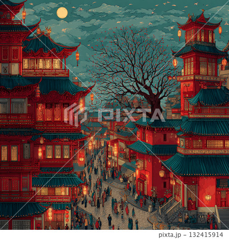 Chinese New Year Celebration Background Chinese New Year Celebration Background 132415914