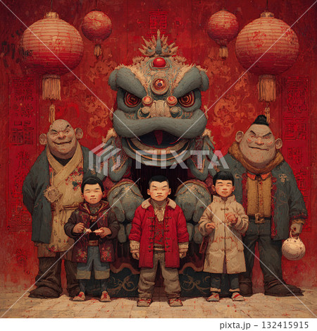 Chinese New Year Celebration Background 132415915