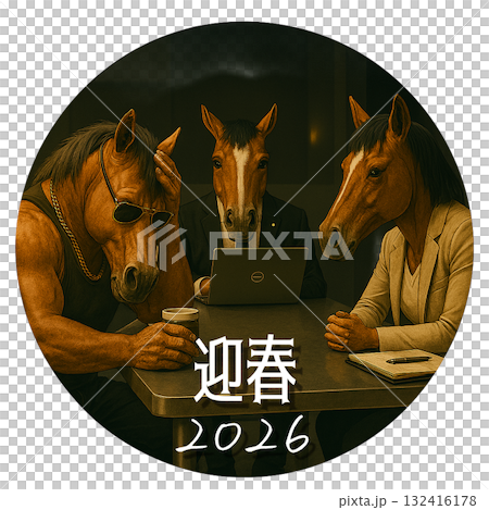 「迎接2026年新年」馬年審訊室-超現實又滑稽的硬漢賀年卡 「迎接2026年新年」馬年審訊室-超現實又滑稽的硬漢賀年卡 132416178