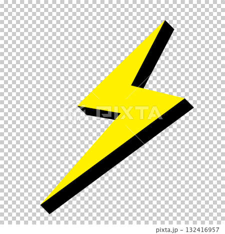 Lightning bolt simple flat illustration white background Lightning bolt simple flat illustration white background 132416957