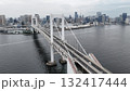 レインボーブリッジをドローンで空撮　東京湾を望む絶景写真 132417444