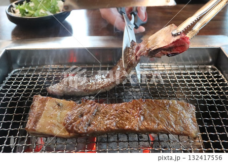 Korean food. Marinated beef ribs bbq Korean food. Marinated beef ribs bbq 132417556