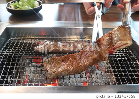 Korean food. Marinated beef ribs bbq Korean food. Marinated beef ribs bbq 132417559