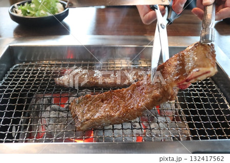 Korean food. Marinated beef ribs bbq Korean food. Marinated beef ribs bbq 132417562