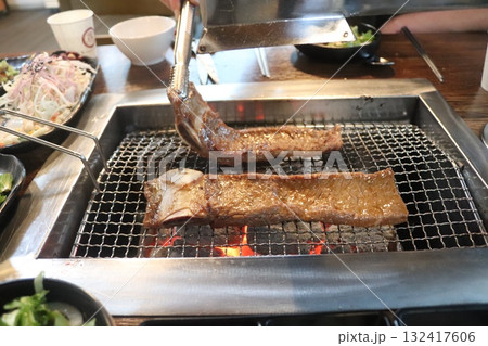 Korean food. Marinated beef ribs bbq Korean food. Marinated beef ribs bbq 132417606