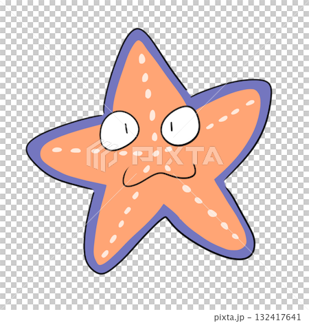 ヒトデのイラスト ヒトデのイラスト 132417641