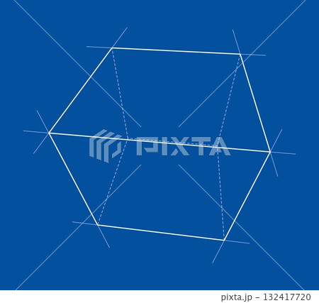 Geometric Illusion on Blue Geometric Illusion on Blue 132417720