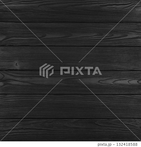 Dark wooden planks showing wood grain creating dramatic background 132418588