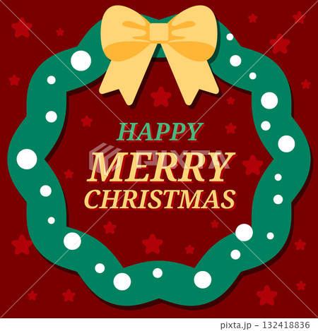 Red square holiday greeting card 132418836