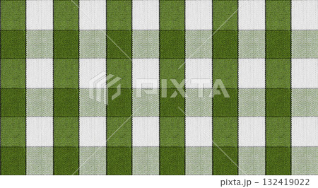 Green and White Checkered Fabric Close up Texture Green and White Checkered Fabric Close up Texture 132419022