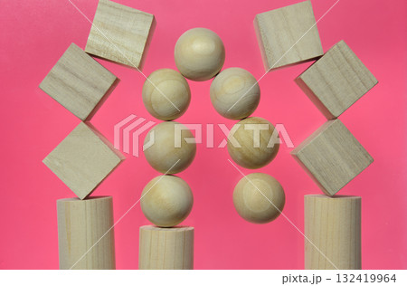 積木ブロックの模様 132419964