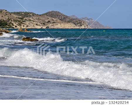 vast seascape with waves and headlands, majestic breaking waves with headlands and rugged coastlines vast seascape with waves and headlands, majestic breaking waves with headlands and rugged coastlines 132420254
