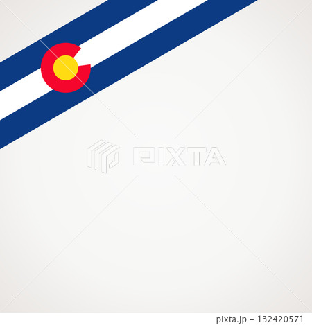 Corner ribbon flag of Colorado Corner ribbon flag of Colorado 132420571