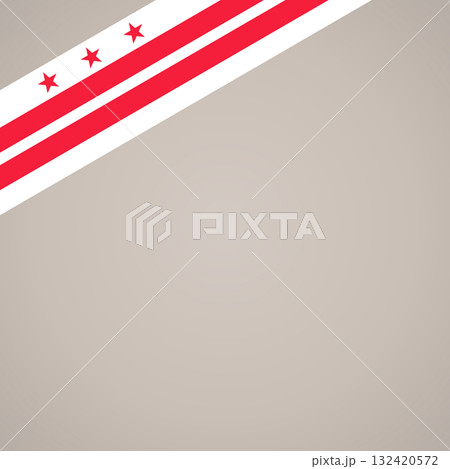 Corner ribbon flag of Washington D.C. Corner ribbon flag of Washington D.C. 132420572