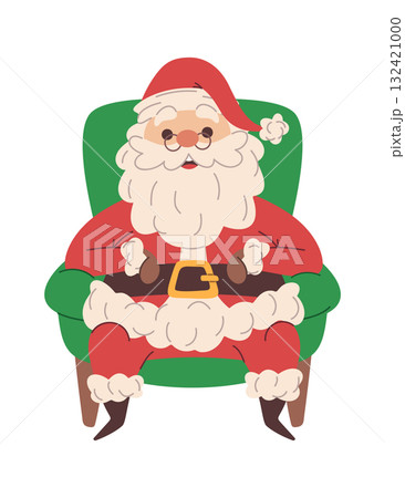 Funny Santa Claus on armchair 132421000