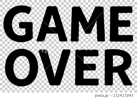 GAME OVERの文字 132421845