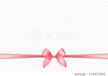 Vector Ribbon with Bow for Gift Decoration and Packaging Design. Pink Ribbon for Celebration, Event and Invitation. Pink Ribbon Illustration for Holiday Card, Present Wrapping, Festive Template Vector Ribbon with Bow for Gift Decoration and Packaging Design. Pink Ribbon for Celebration, Event and Invitation. Pink Ribbon Illustration for Holiday Card, Present Wrapping, Festive Template 132421945