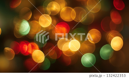 Bokeh lights abstract background with colorful defocused circles, warm festive glow effect. Bokeh lights abstract background with colorful defocused circles, warm festive glow effect. 132422353