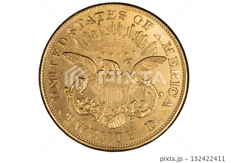 Golden 1879 US twenty dollars coin Golden 1879 US twenty dollars coin 132422411