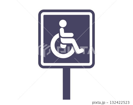Blue disabled parking icon. Blue disabled parking icon. 132422523