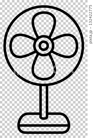 電風扇的線條圖 電風扇的線條圖 132422775