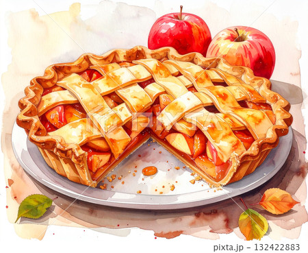 おいしそうなアップルパイ おいしそうなアップルパイ 132422883
