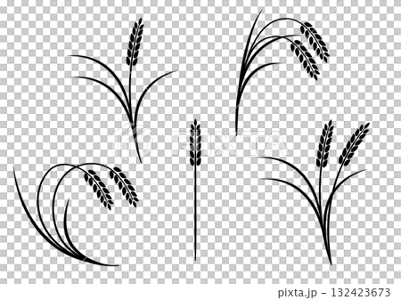 簡單的輪廓集稻穗 簡單的輪廓集稻穗 132423673