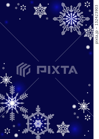 雪もようのクリスマス風・縦型テンプレート 雪もようのクリスマス風・縦型テンプレート 132423903