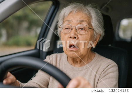 車の運転　女性　70代　80代 132424188