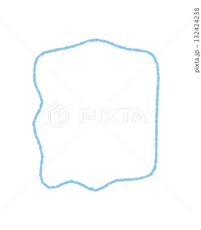 Hand drawn crayon squiggle forms an organic rectangle text box shape with border and sketch outline. Blue frame appears on blank background, creative textbox graphic for design label or decoration. Hand drawn crayon squiggle forms an organic rectangle text box shape with border and sketch outline. Blue frame appears on blank background, creative textbox graphic for design label or decoration. 132424238